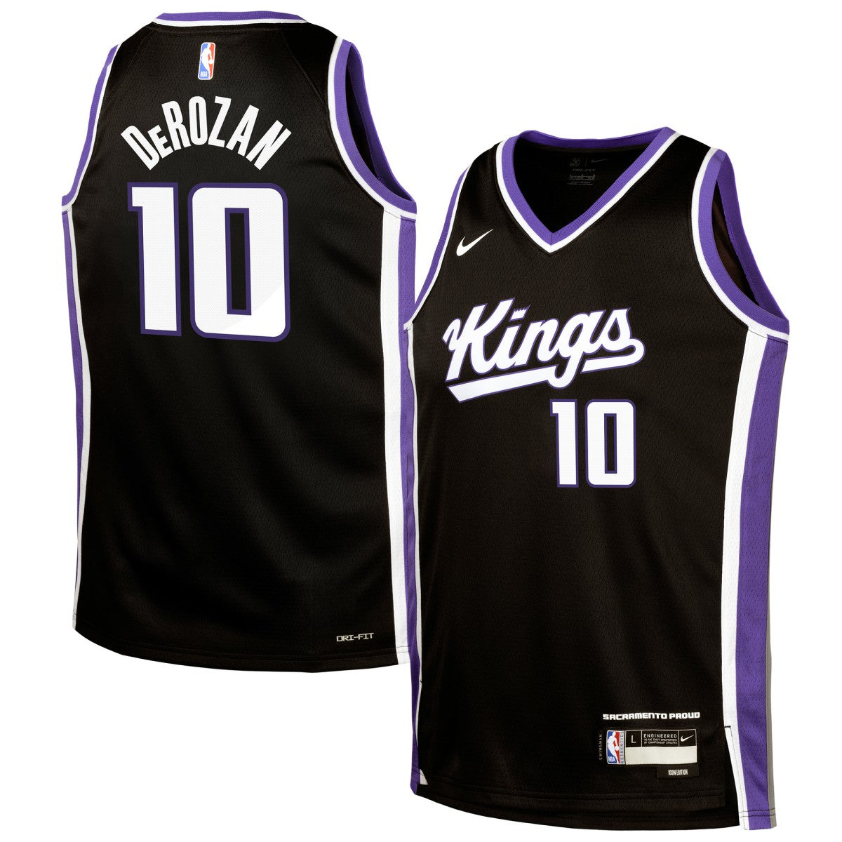 DeMar DeRozan Sacramento Kings Youth Swingman Jersey - Icon Edition - Black shop