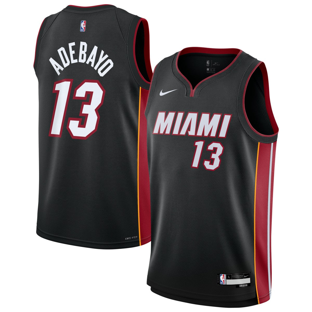 Bam Adebayo Miami Heat Youth Swingman Jersey - Icon Edition - Black on sale