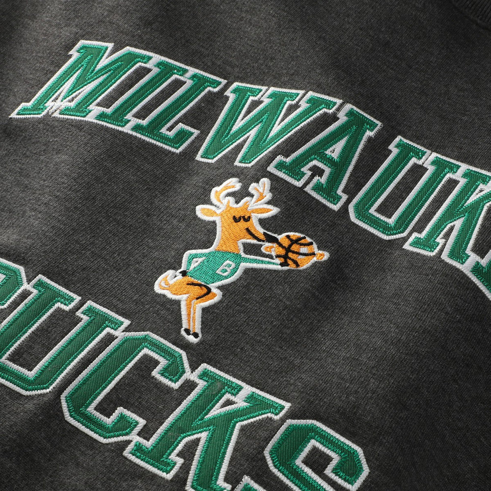 Milwaukee Bucks Hardwood Classics Big & Tall Crewneck Sweatshirt - Heather Charcoal shop