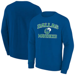 Dallas Mavericks Hardwood Classics Big & Tall Crewneck Sweatshirt - Heather Blue for sale