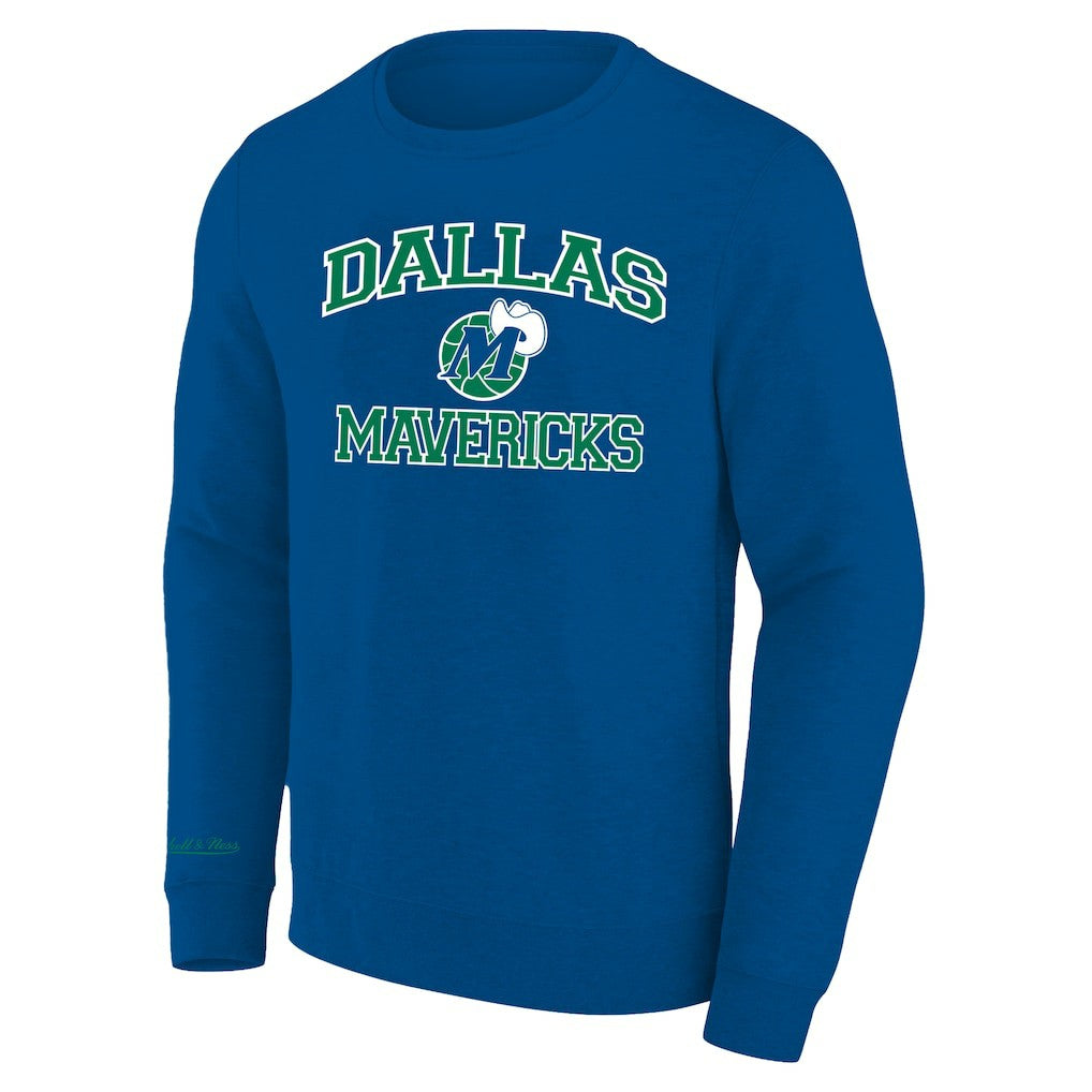 Dallas Mavericks Hardwood Classics Big & Tall Crewneck Sweatshirt - Heather Blue for sale