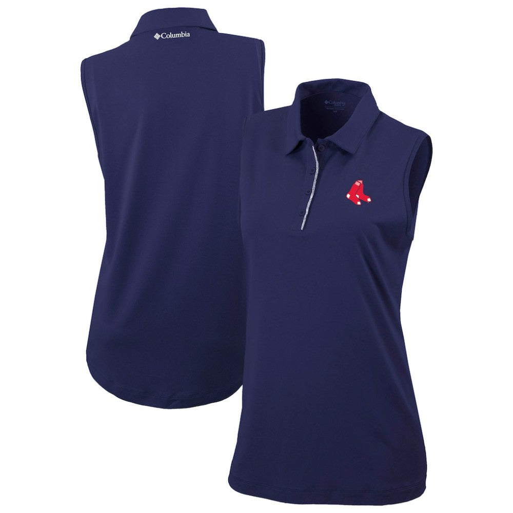 Boston Red Sox Women's Tend The Ball Sleeveless Polo Navy