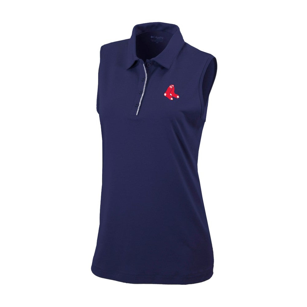Boston Red Sox Women's Tend The Ball Sleeveless Polo Navy
