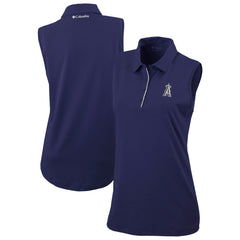 Los Angeles Angels Women's Tend The Ball Sleeveless Polo Navy