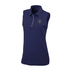 Milwaukee Brewers Women's Tend The Ball Sleeveless Polo Navy