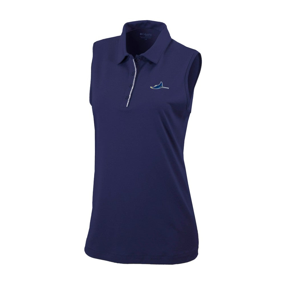 Tampa Bay Rays Women's Tend The Ball Sleeveless Polo Navy