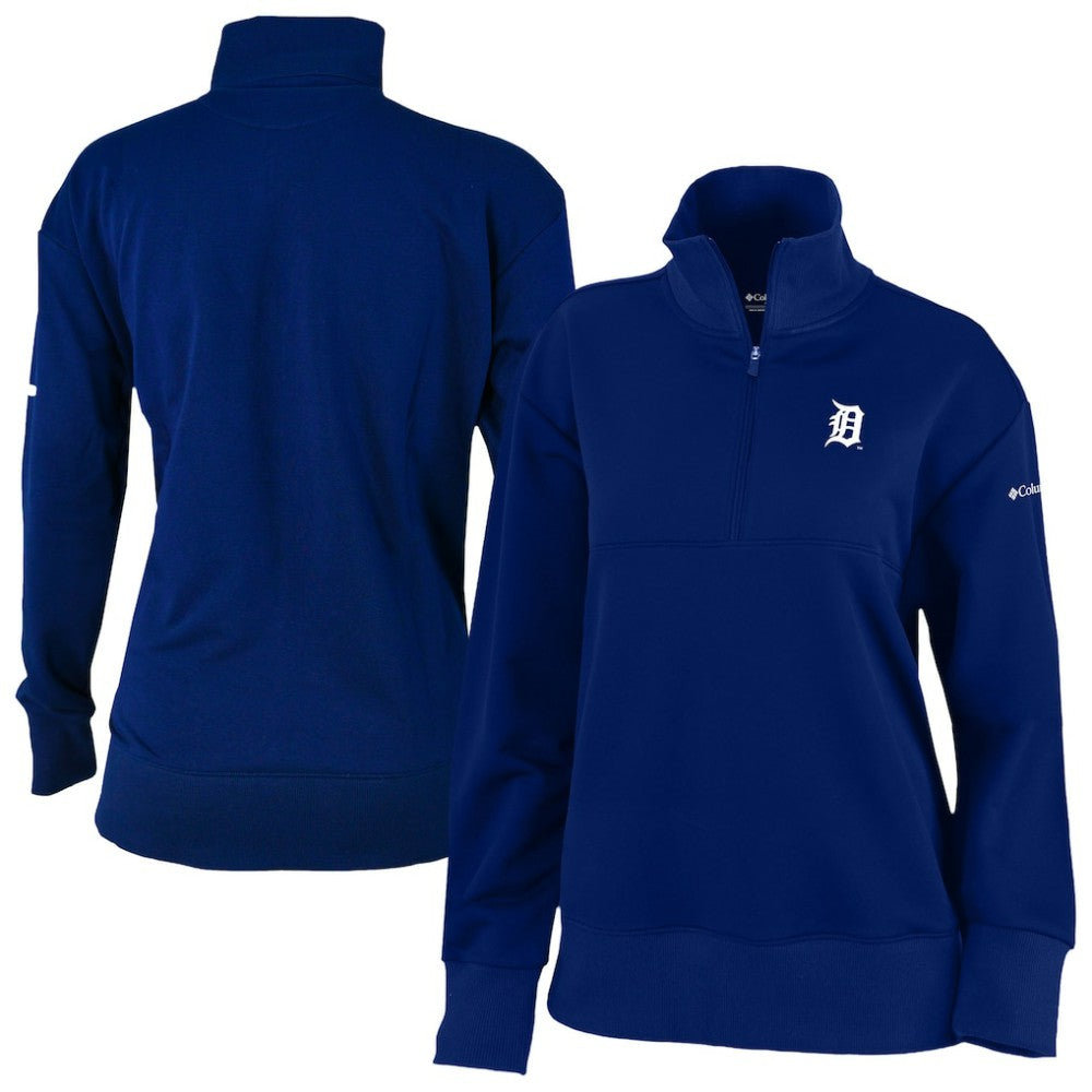 Detroit Tigers Women's Birchwood Hills Quarter-Zip Pullover Navy