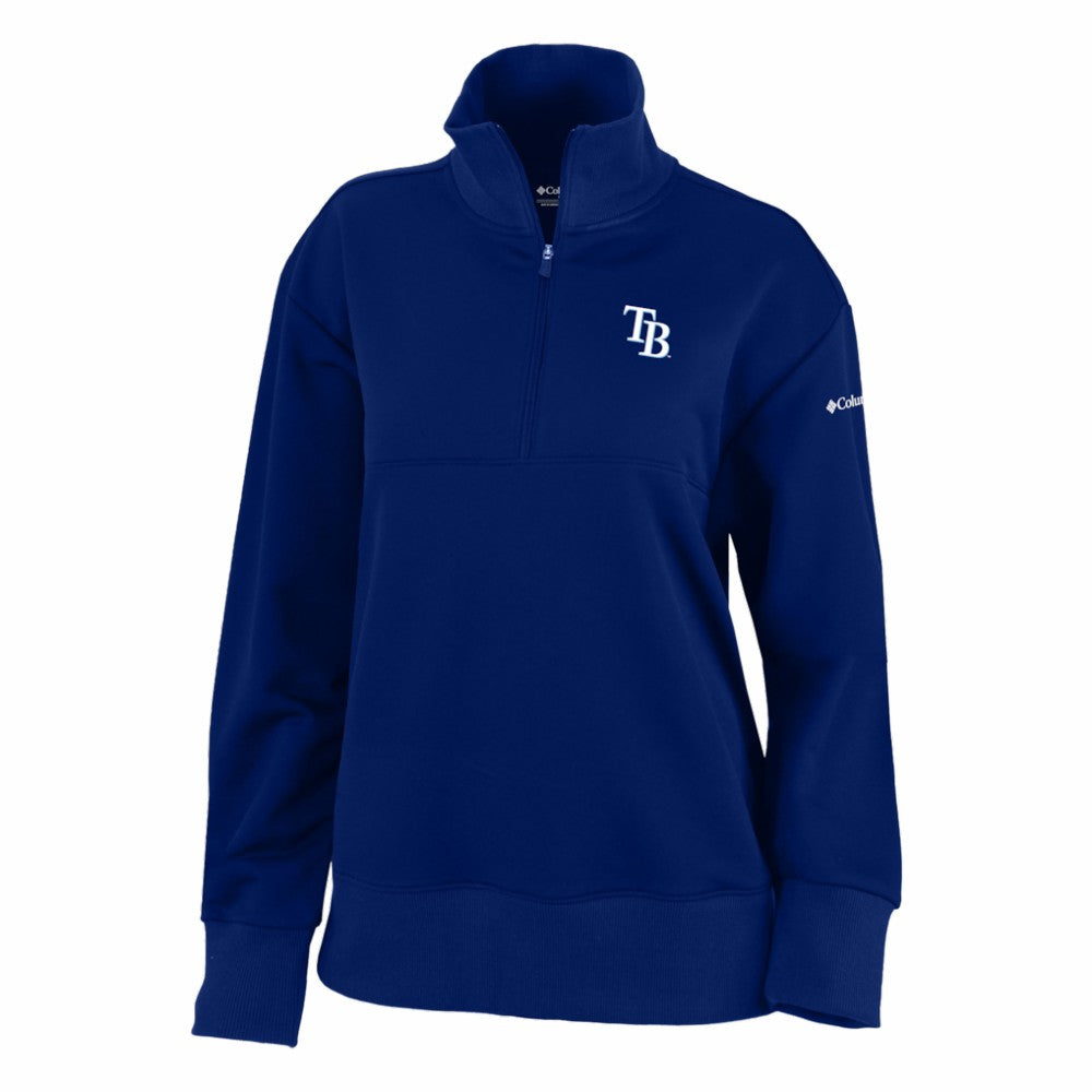 Tampa Bay Rays Women's Birchwood Hills Quarter-Zip Pullover Navy