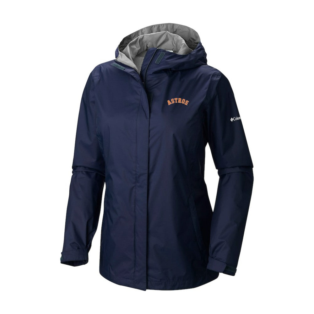 Houston Astros Women's Arcadia II Omni-Tech Full-Zip Hoodie Rain Jacket Navy