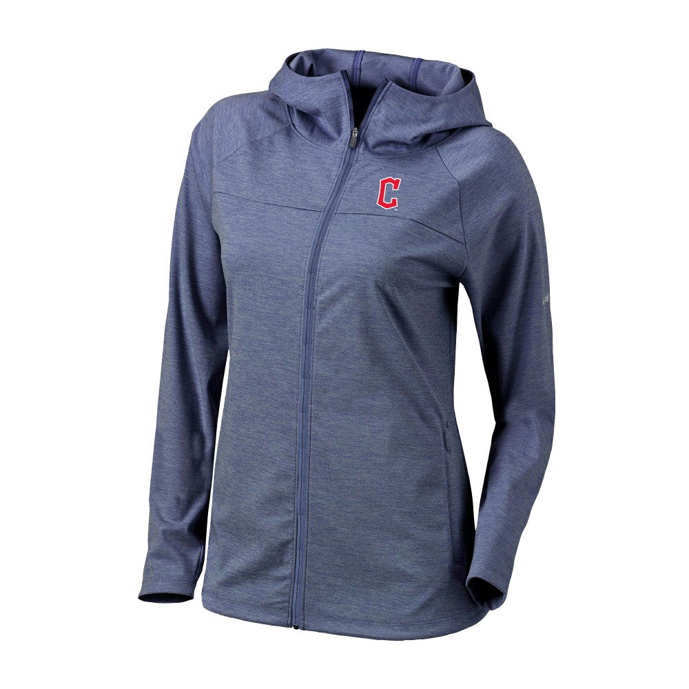 Cleveland Guardians Women's Half Shot Full-Zip Hoodie Navy