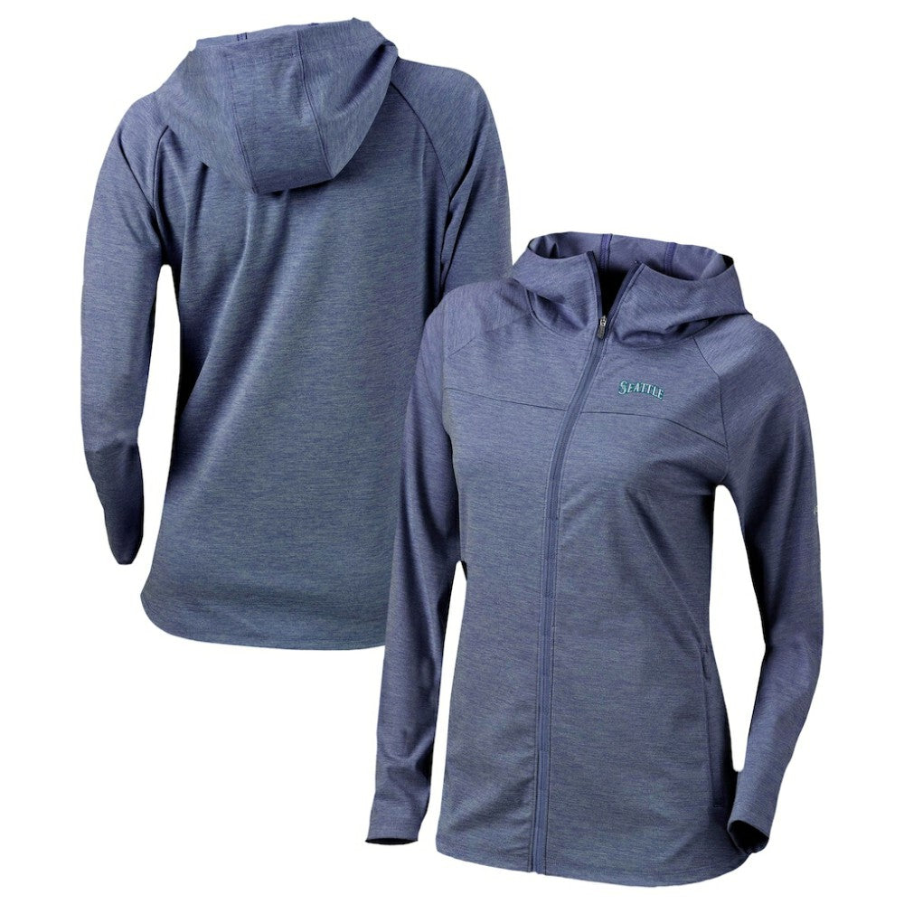 Seattle Mariners Women's Half Shot Full-Zip Hoodie Navy