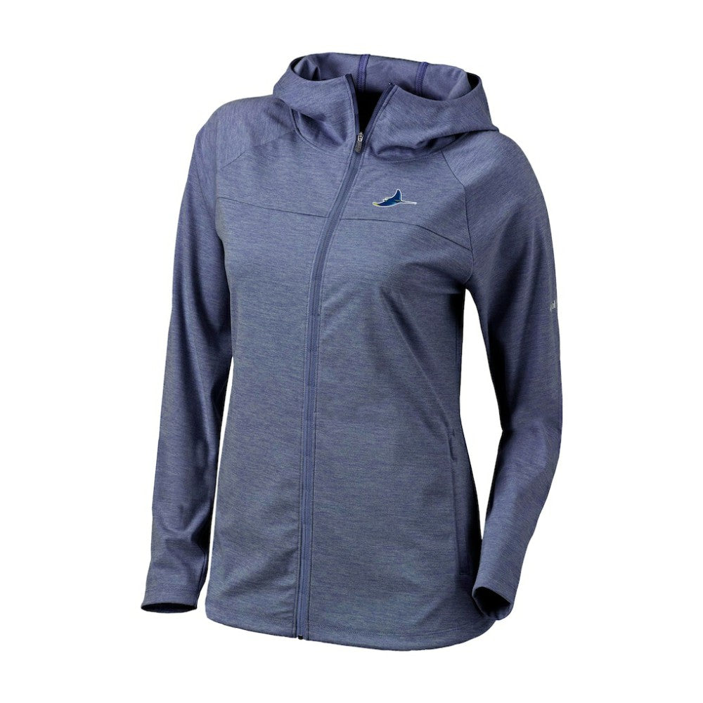Tampa Bay Rays Women's Half Shot Full-Zip Hoodie Navy