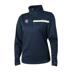Washington Nationals Women's Skiff Guide Fleece Half-Zip Pullover Jacket Navy