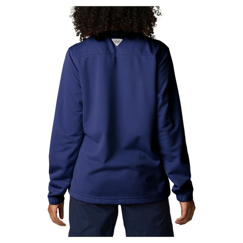 Los Angeles Angels Women's Skiff Guide Fleece Half-Zip Pullover Jacket Navy