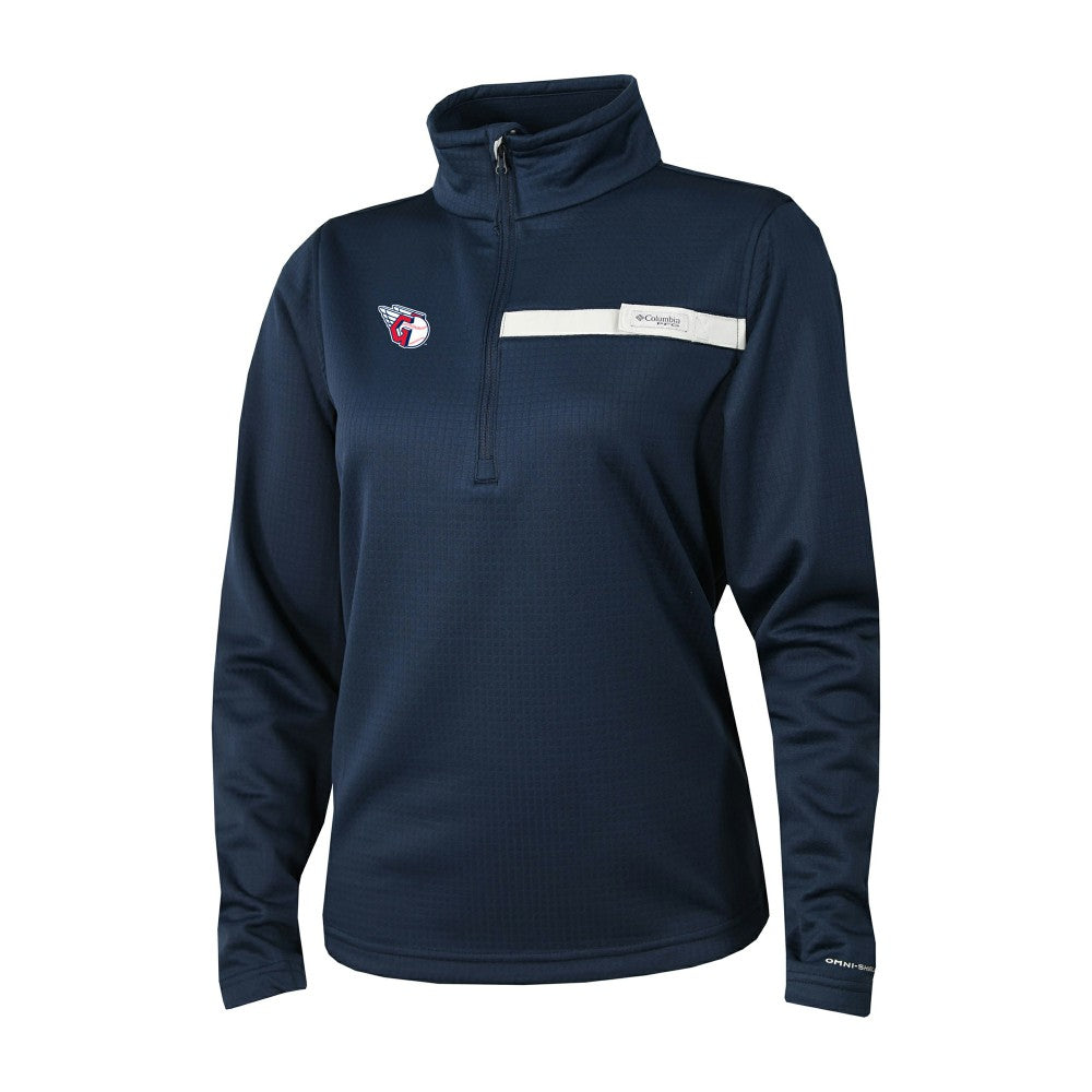 Cleveland Guardians Women's Skiff Guide Fleece Half-Zip Pullover Jacket Navy