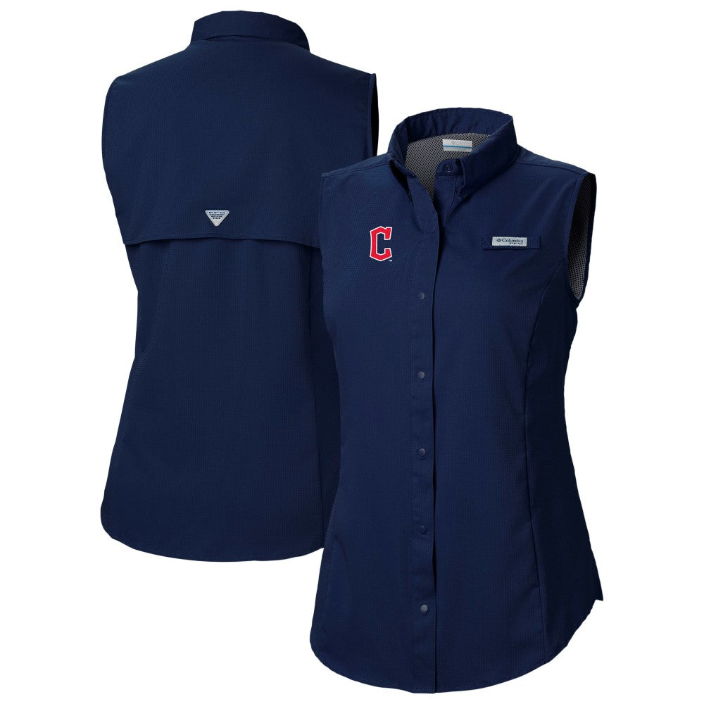 Cleveland Guardians Women's Tamiami Sleeveless Shirt Navy