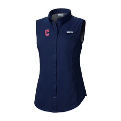 Cleveland Guardians Women's Tamiami Sleeveless Shirt Navy