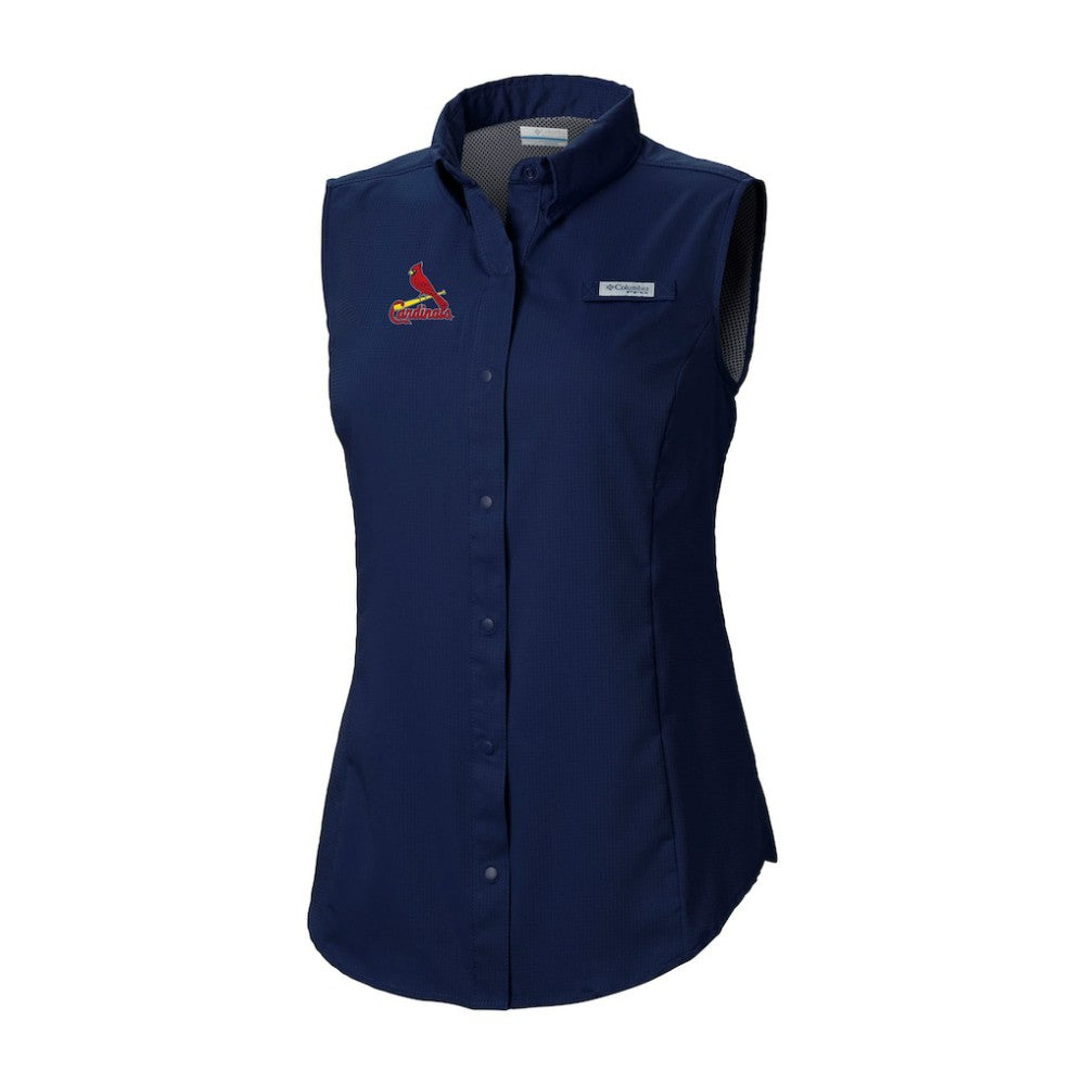 St. Louis Cardinals Women's Tamiami Sleeveless Shirt Navy