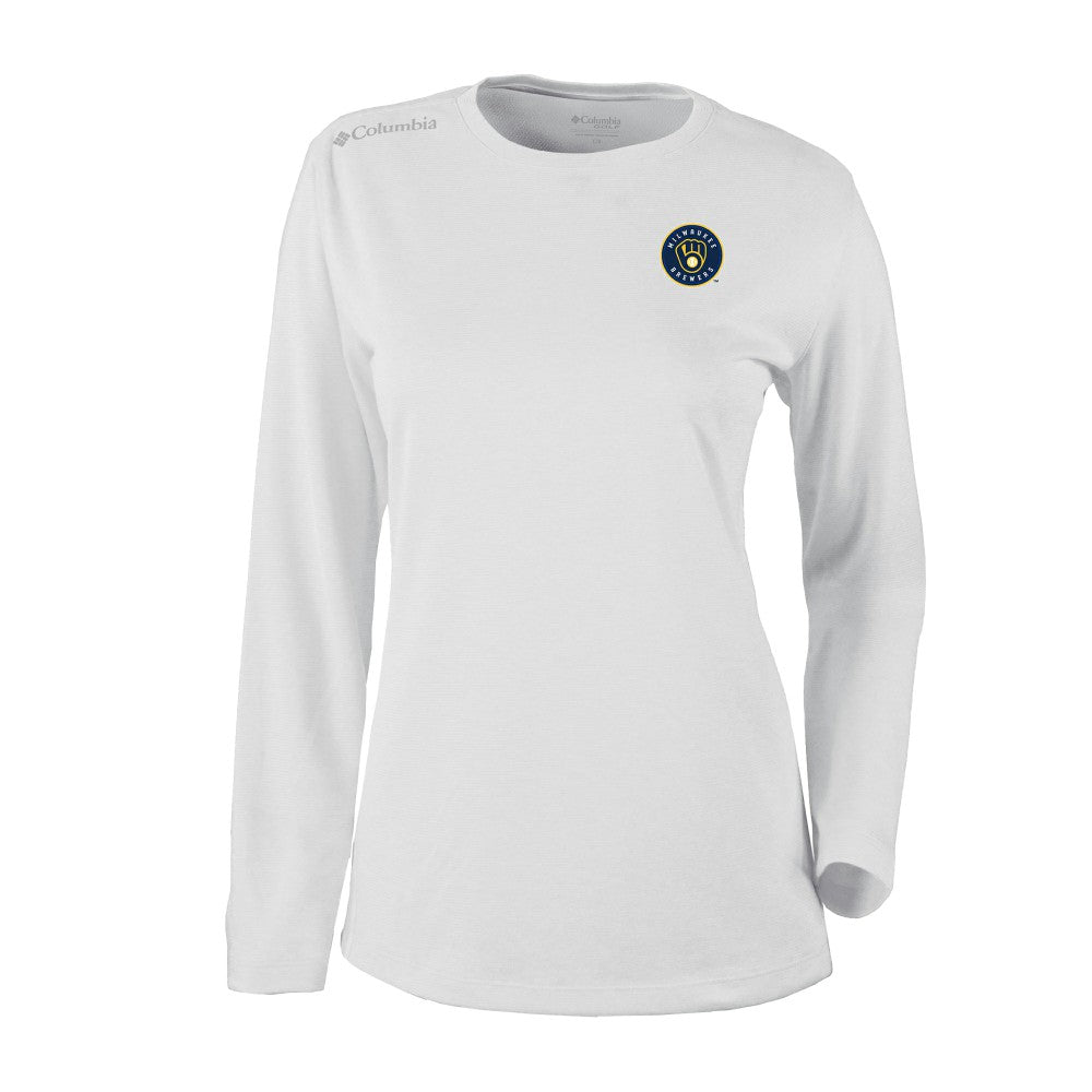 Milwaukee Brewers Shotgun Long Sleeve T-Shirt White