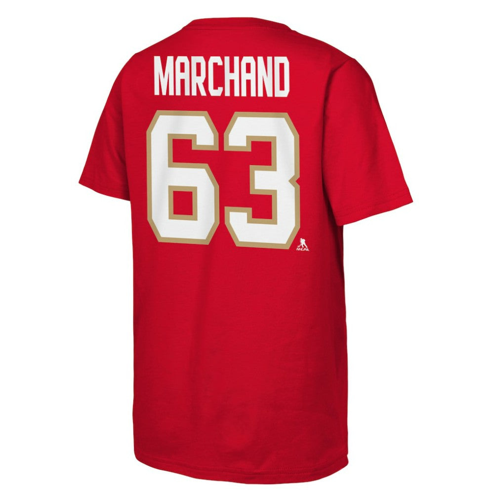 Brad Marchand Florida Panthers Youth Player Name & Number T-Shirt - Red T-shirts