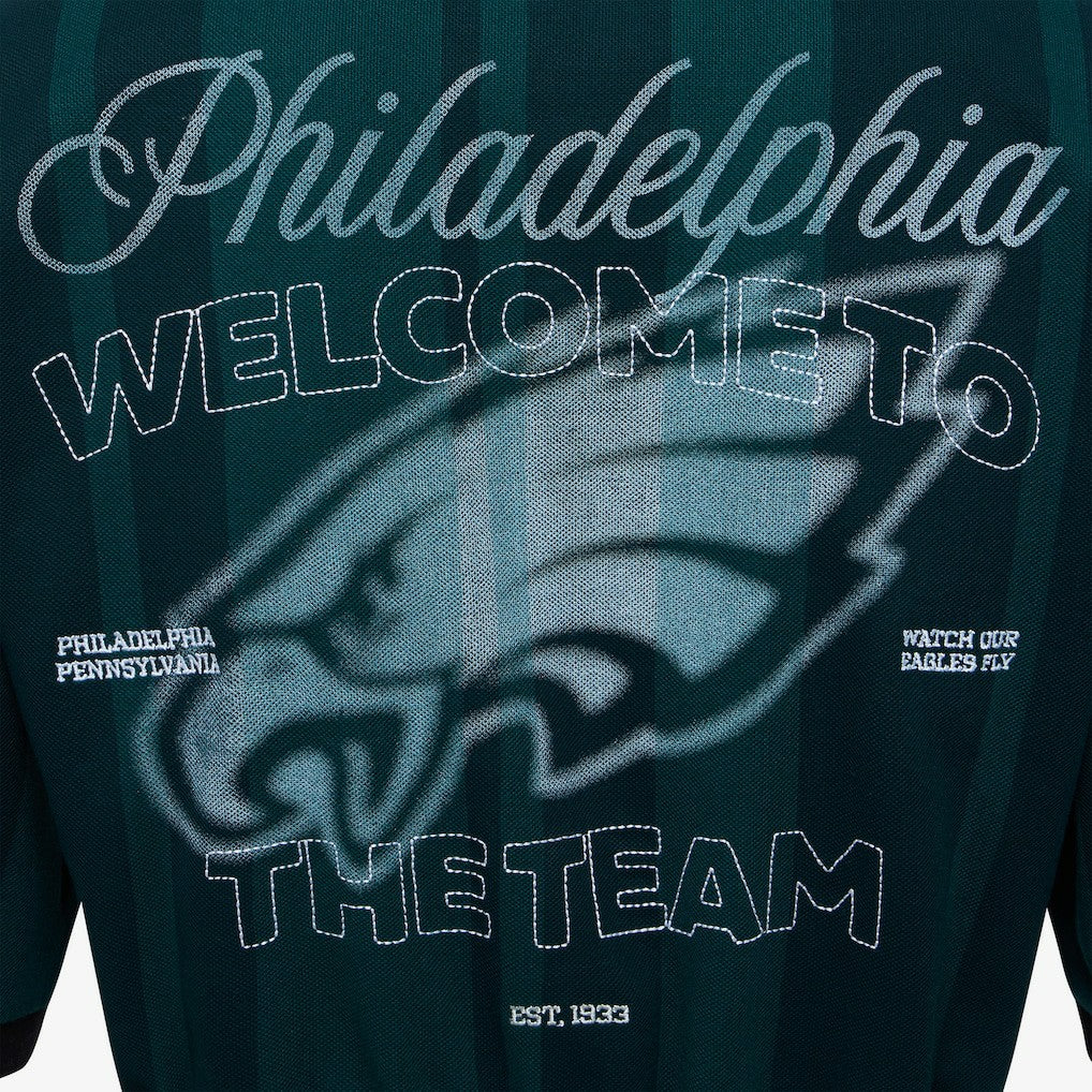 Philadelphia Eagles Off Season Women's Rugby T-Shirt - Midnight Green on sale