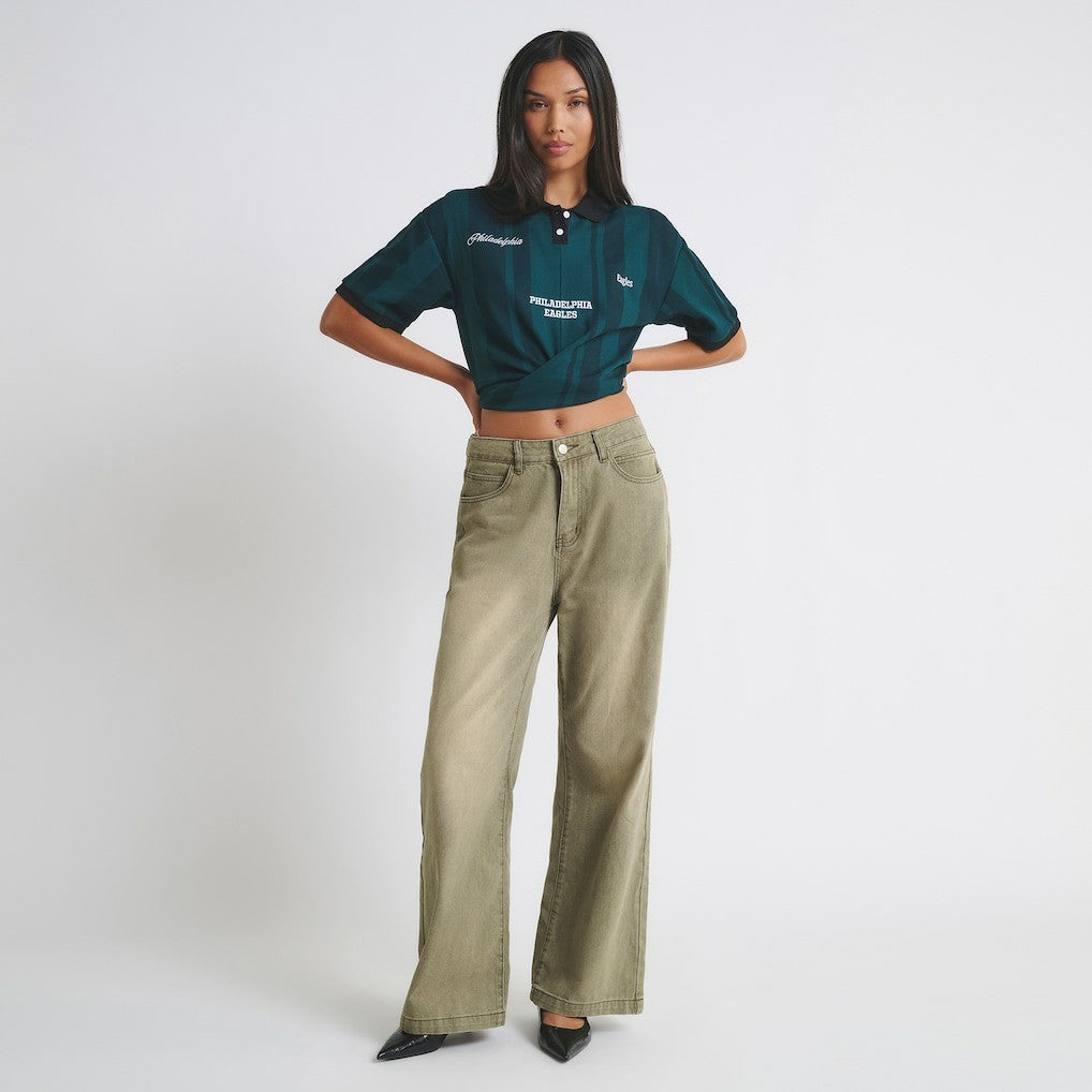 Philadelphia Eagles Off Season Women's Rugby T-Shirt - Midnight Green on sale