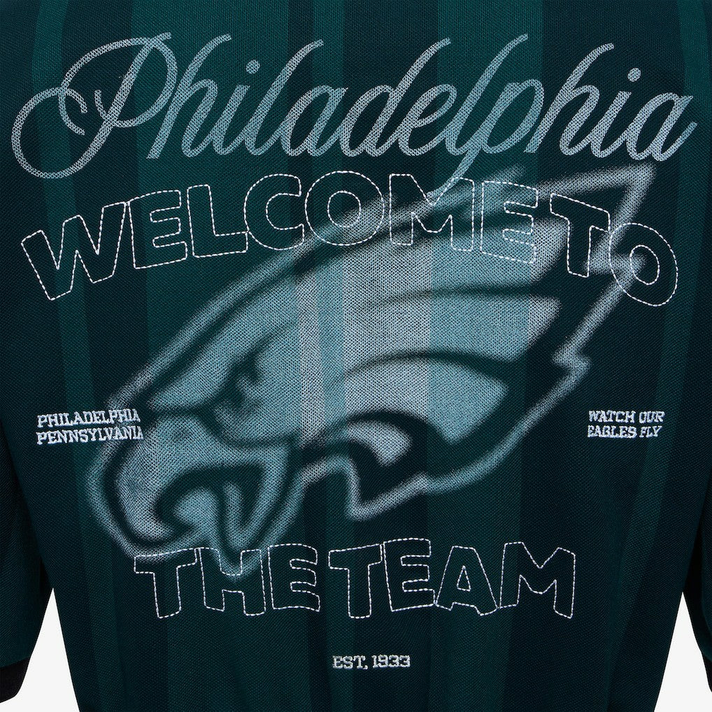 Philadelphia Eagles Off Season Women's Rugby T-Shirt - Midnight Green on sale