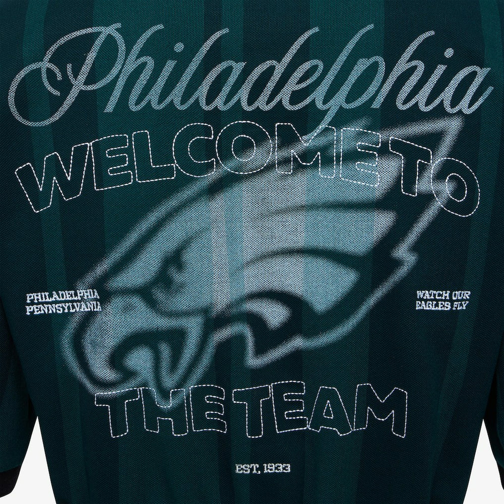 Philadelphia Eagles Off Season Women's Rugby T-Shirt - Midnight Green on sale