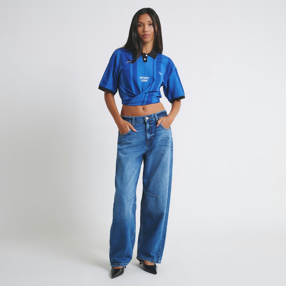 Detroit Lions Off Season Women's Rugby T-Shirt - Blue for sale