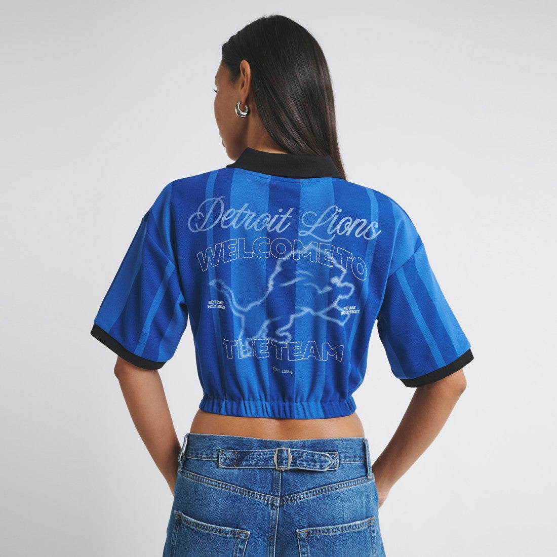 Detroit Lions Off Season Women's Rugby T-Shirt - Blue for sale