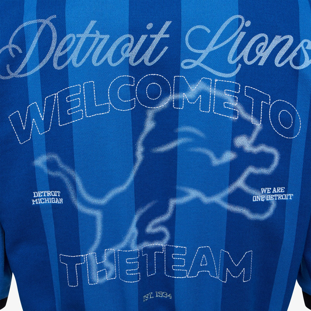 Detroit Lions Off Season Women's Rugby T-Shirt - Blue for sale