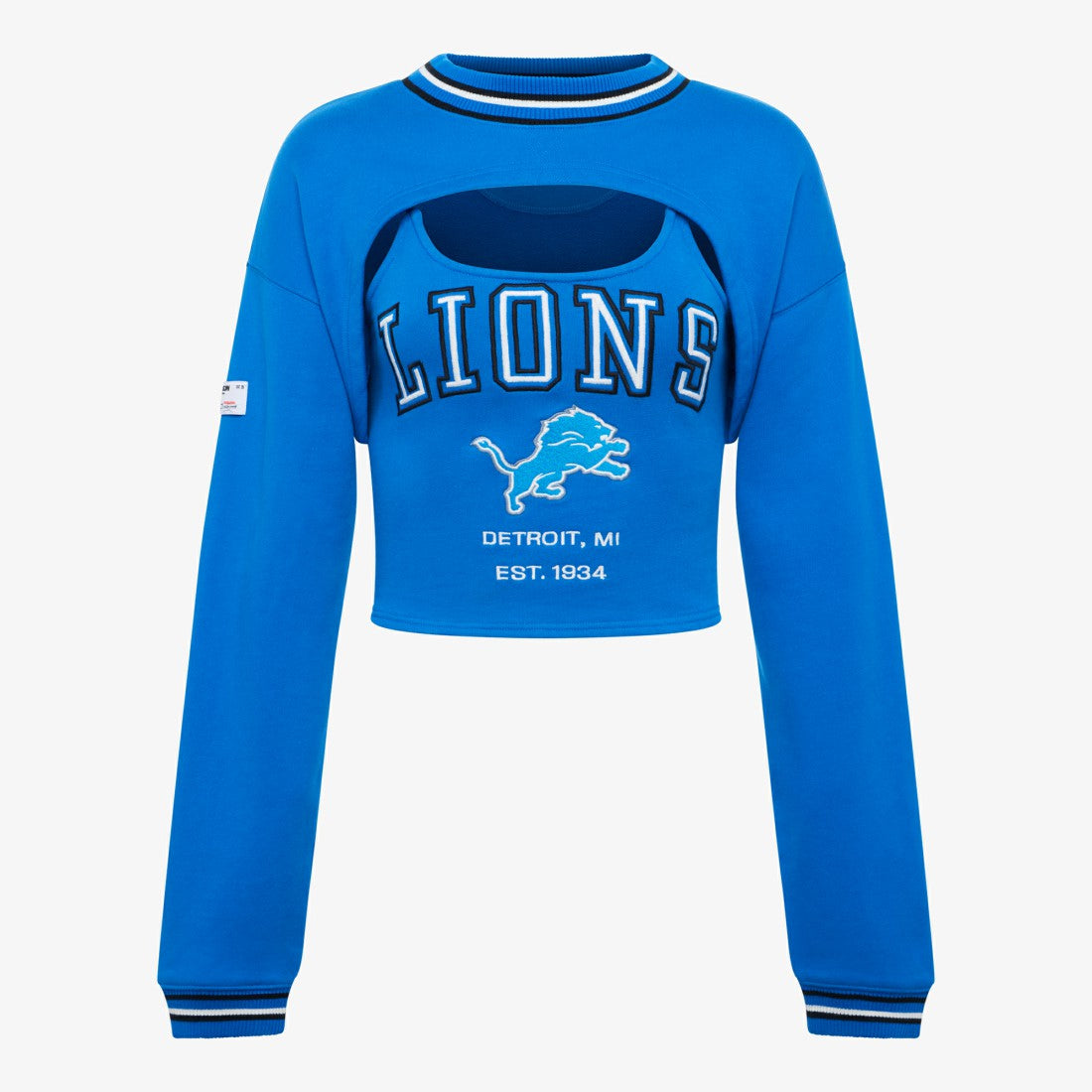 Detroit Lions Off Season Women's Fleece Shrug Cami - Blue outlet