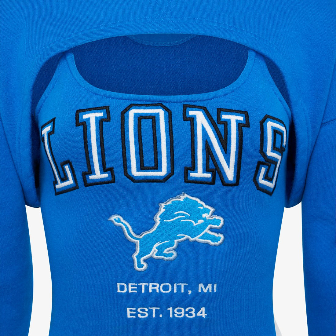 Detroit Lions Off Season Women's Fleece Shrug Cami - Blue outlet
