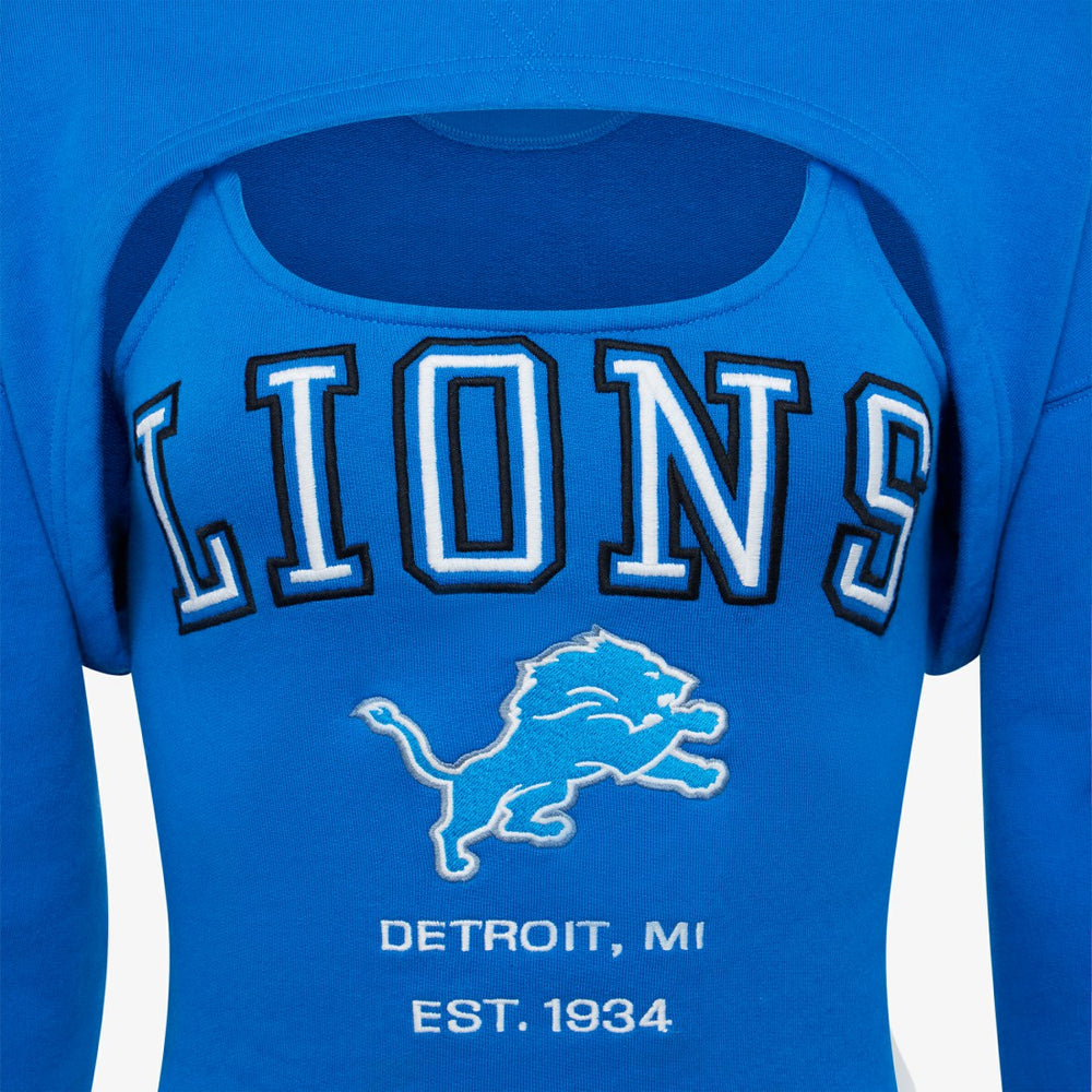 Detroit Lions Off Season Women's Fleece Shrug Cami - Blue outlet