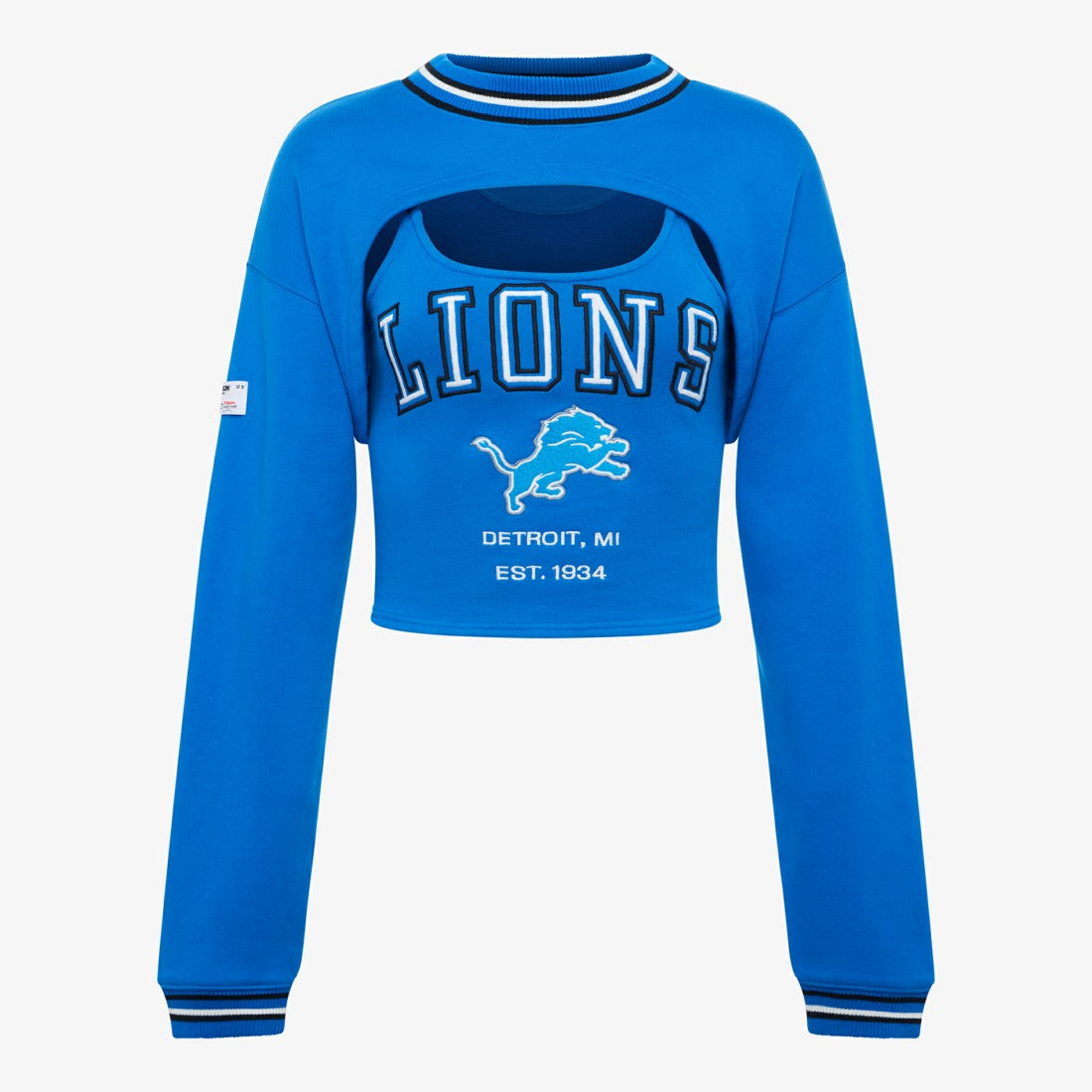 Detroit Lions Off Season Women's Fleece Shrug Cami - Blue outlet