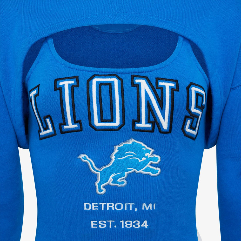 Detroit Lions Off Season Women's Fleece Shrug Cami - Blue outlet