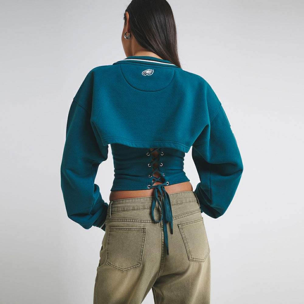 Philadelphia Eagles Off Season Women's Fleece Shrug Cami - Midnight Green online