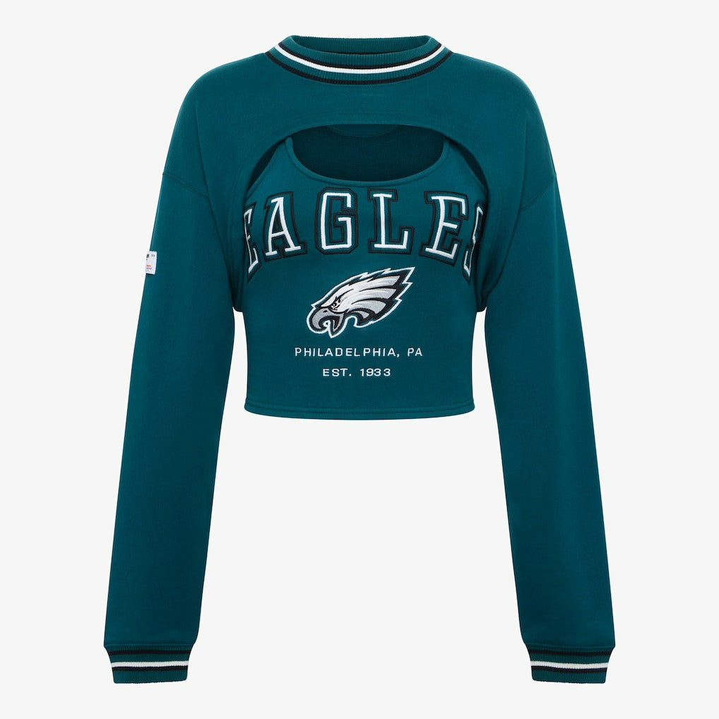 Philadelphia Eagles Off Season Women's Fleece Shrug Cami - Midnight Green online
