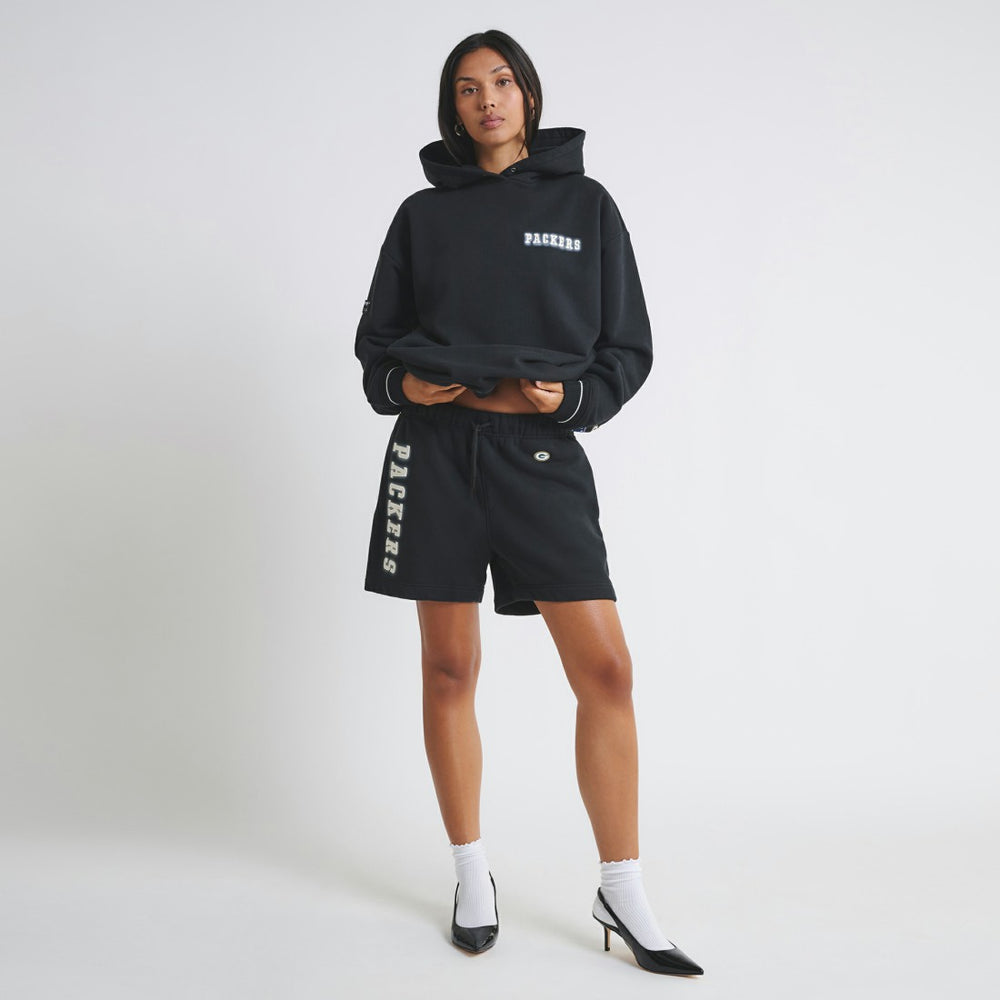 Green Bay Packers Off Season Unisex Fleece Shorts - Black sale