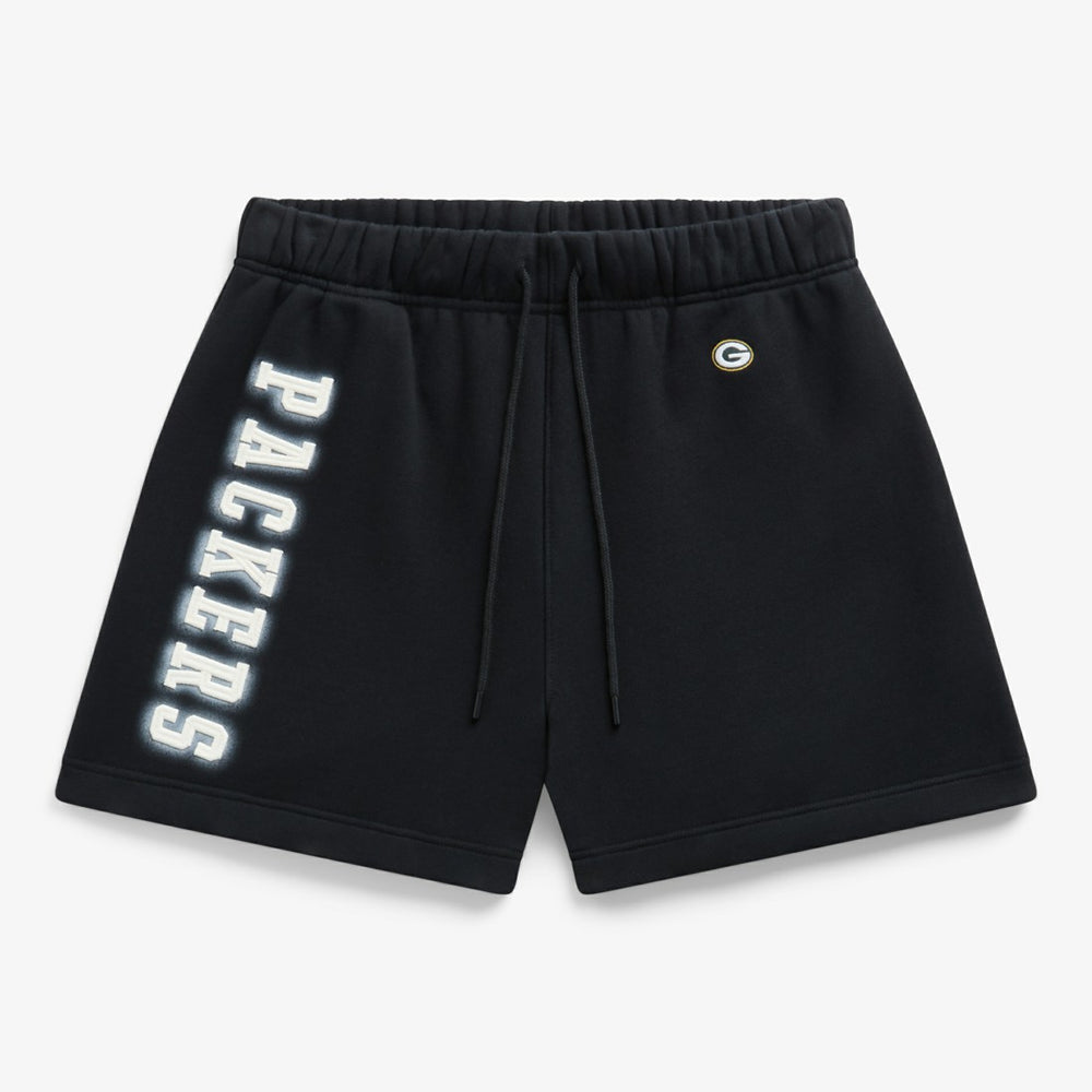 Green Bay Packers Off Season Unisex Fleece Shorts - Black sale