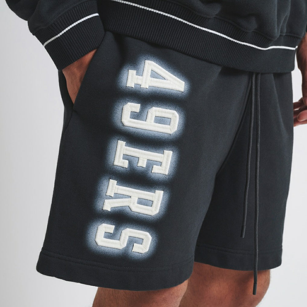 San Francisco 49ers Off Season Unisex Fleece Shorts - Black online