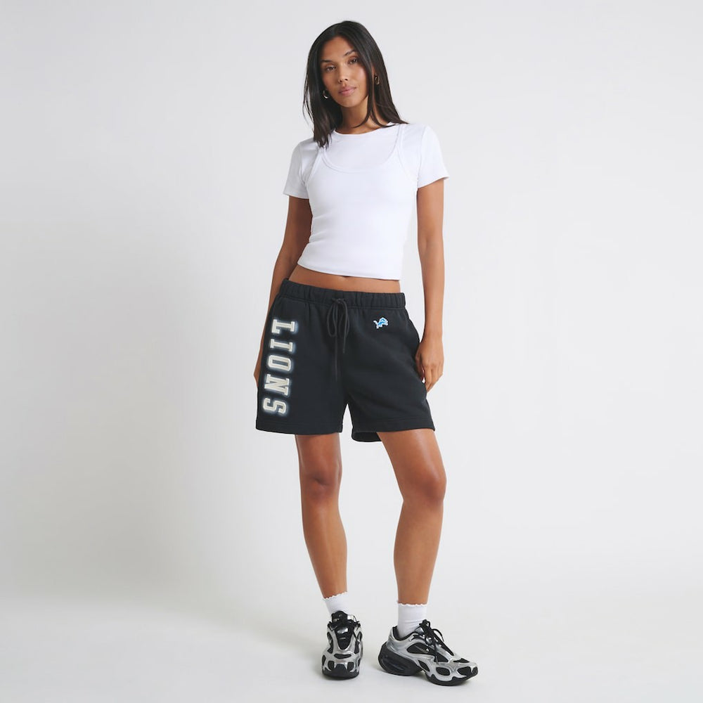 Detroit Lions Off Season Unisex Fleece Shorts - Black discount
