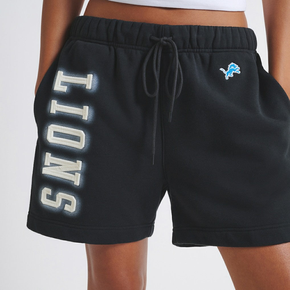 Detroit Lions Off Season Unisex Fleece Shorts - Black discount