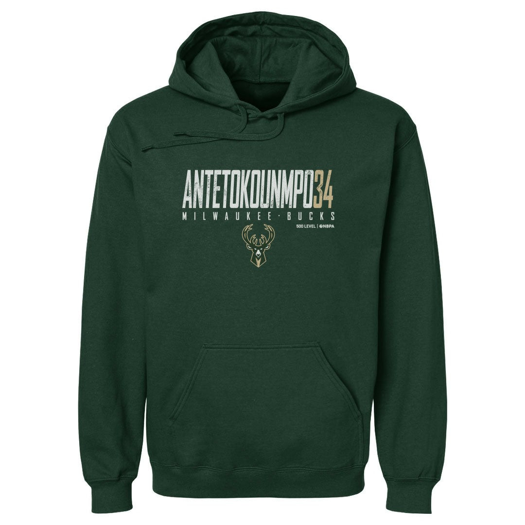 Giannis Antetokounmpo Milwaukee Bucks 500 Level Elite Pullover Hoodie - Hunter Green outlet
