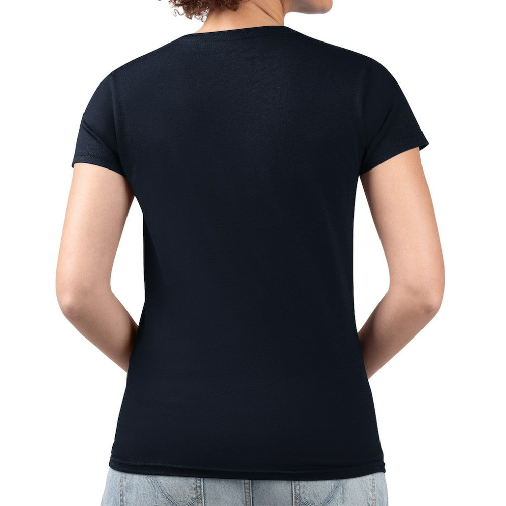 Tampa Bay Rays G-III 4Her by Carl Banks Women's Super-Slim Fit Lightweight Double Heart V-Neck T-Shirt Navy