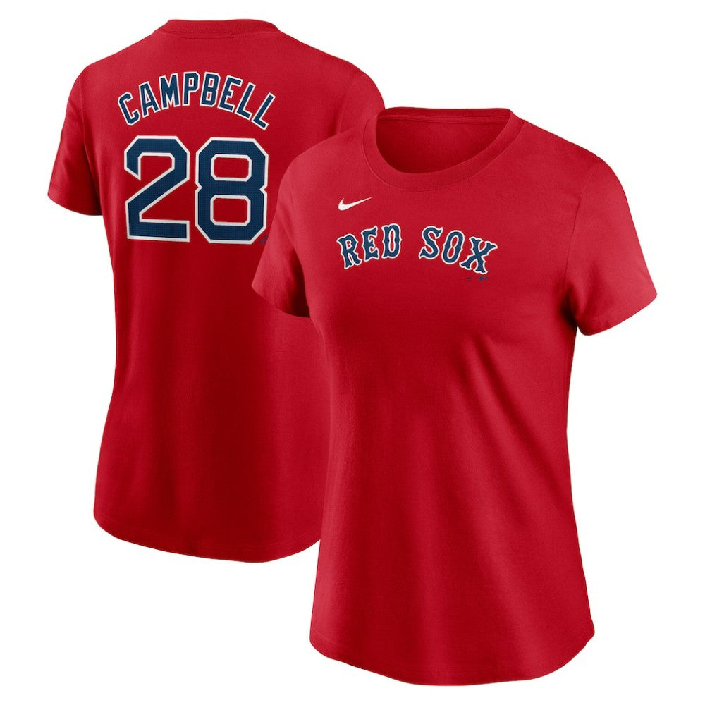 Kristian Campbell Boston Red Sox Women's Cooperstown Collection Fuse Name & Number T-Shirt Red