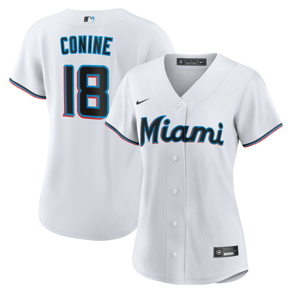 Griffin Conine Miami Marlins Women's Home Replica Jersey White