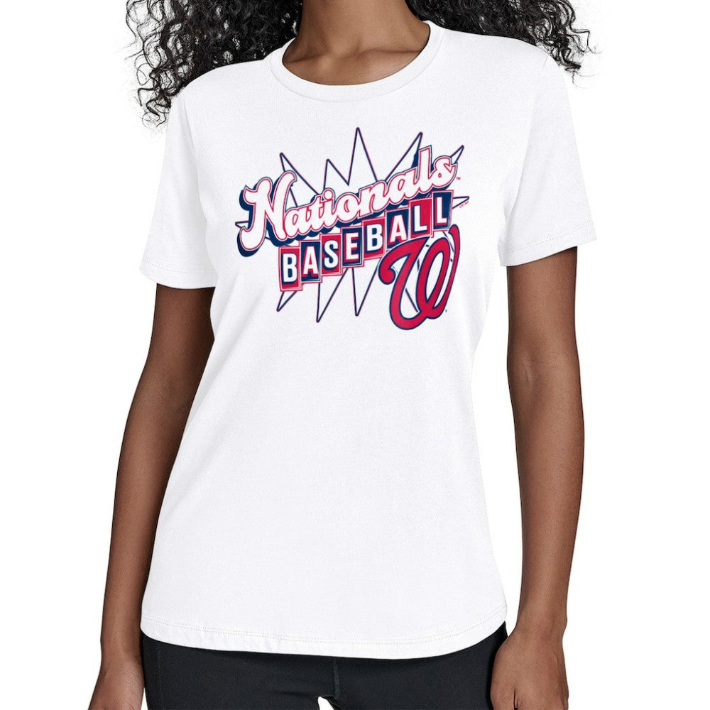 Washington Nationals Starter Women's Drive-In T-Shirt White