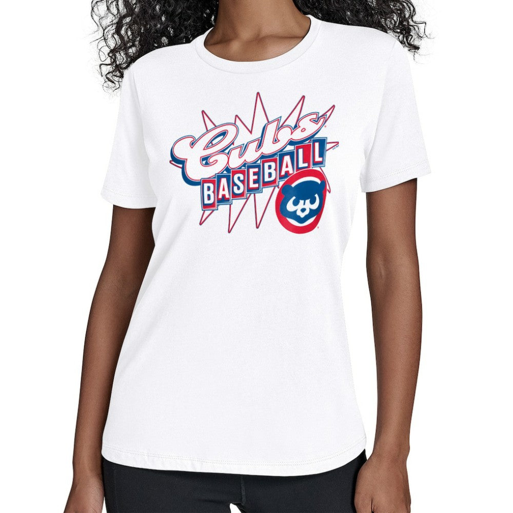 Chicago Cubs Starter Women's Drive-In T-Shirt White