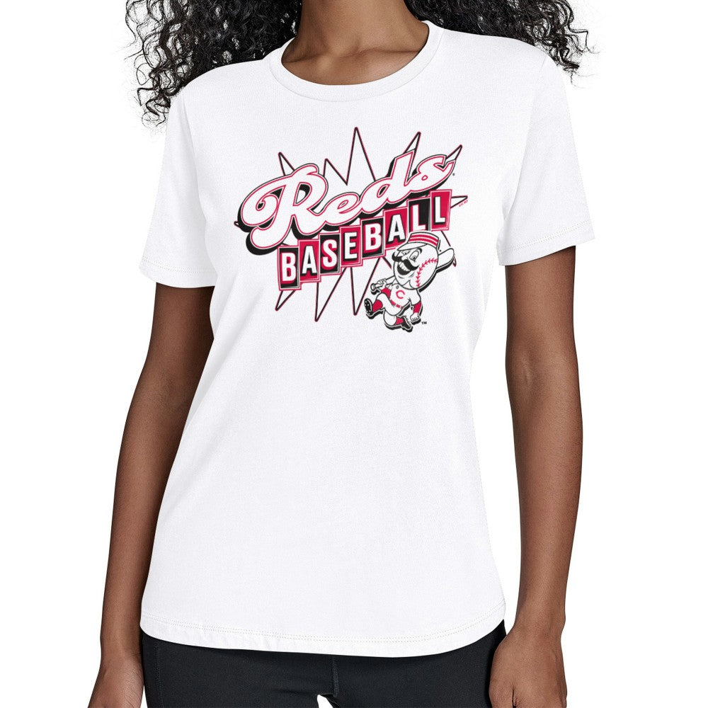 Cincinnati Reds Starter Women's Drive-In T-Shirt White
